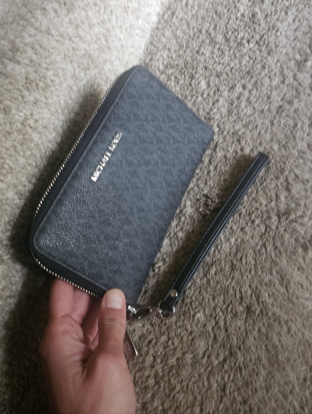 Michael Kors Black Zip-Around Wristlet - Picture 2 of 9